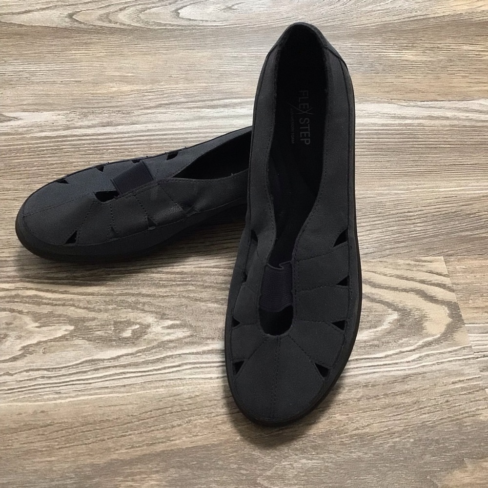 Flex Step Emma Blue Memory Foam Slip On Shoe 8W